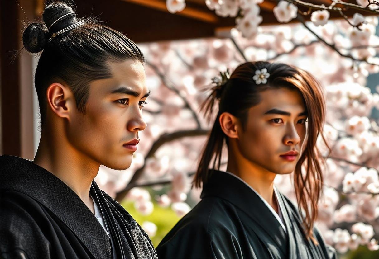 LONG samurai hairstyles 2