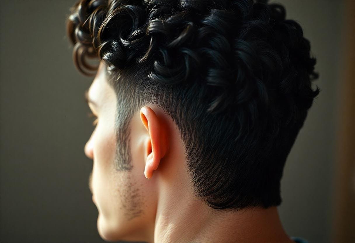 wavy curly mullet